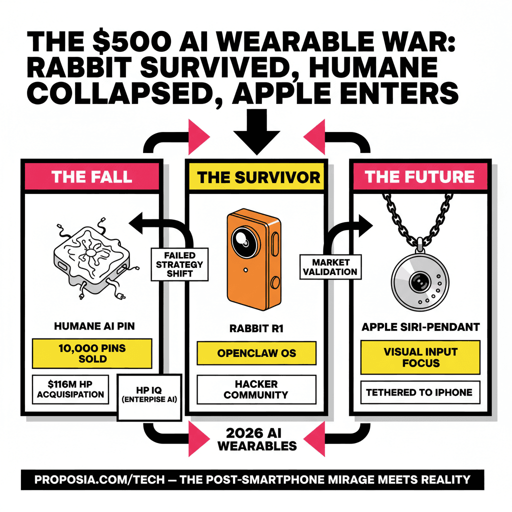 The $500 AI Wearable War: Rabbit vs. Apple vs. The Ghost of Humane
