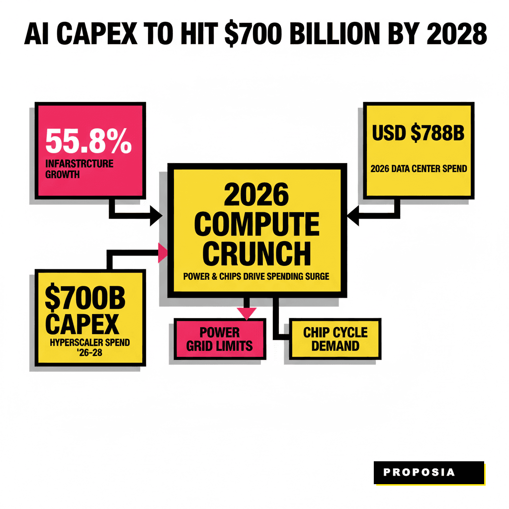 2026 Compute Crunch: Predict AI Spend Through 2028