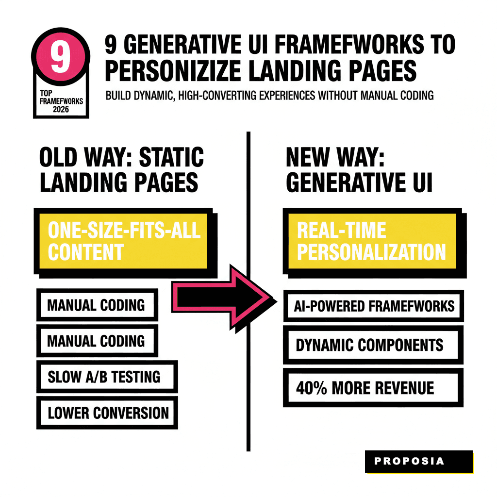 9 Generative UI Frameworks to Personalize Landing Pages