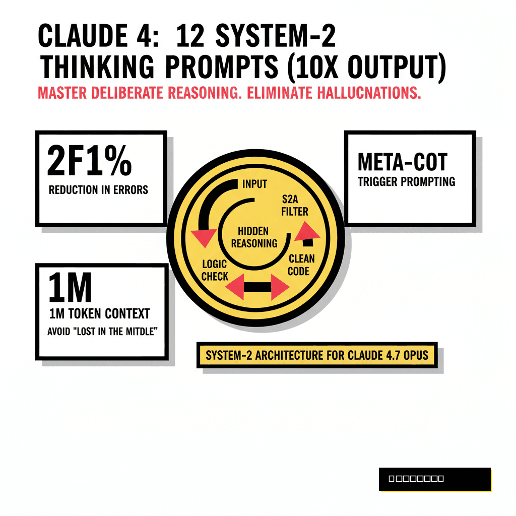 12 System-2 Thinking Prompts for Claude 4 (10x Output)