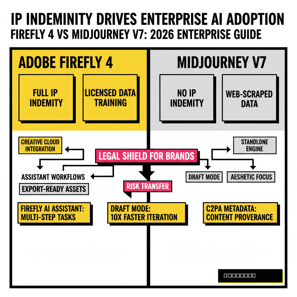 Firefly 4 vs Midjourney v7: 2026 Enterprise Guide